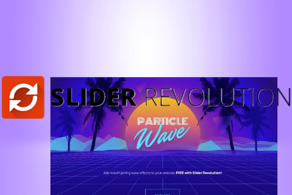 slider revolution particle wave addon